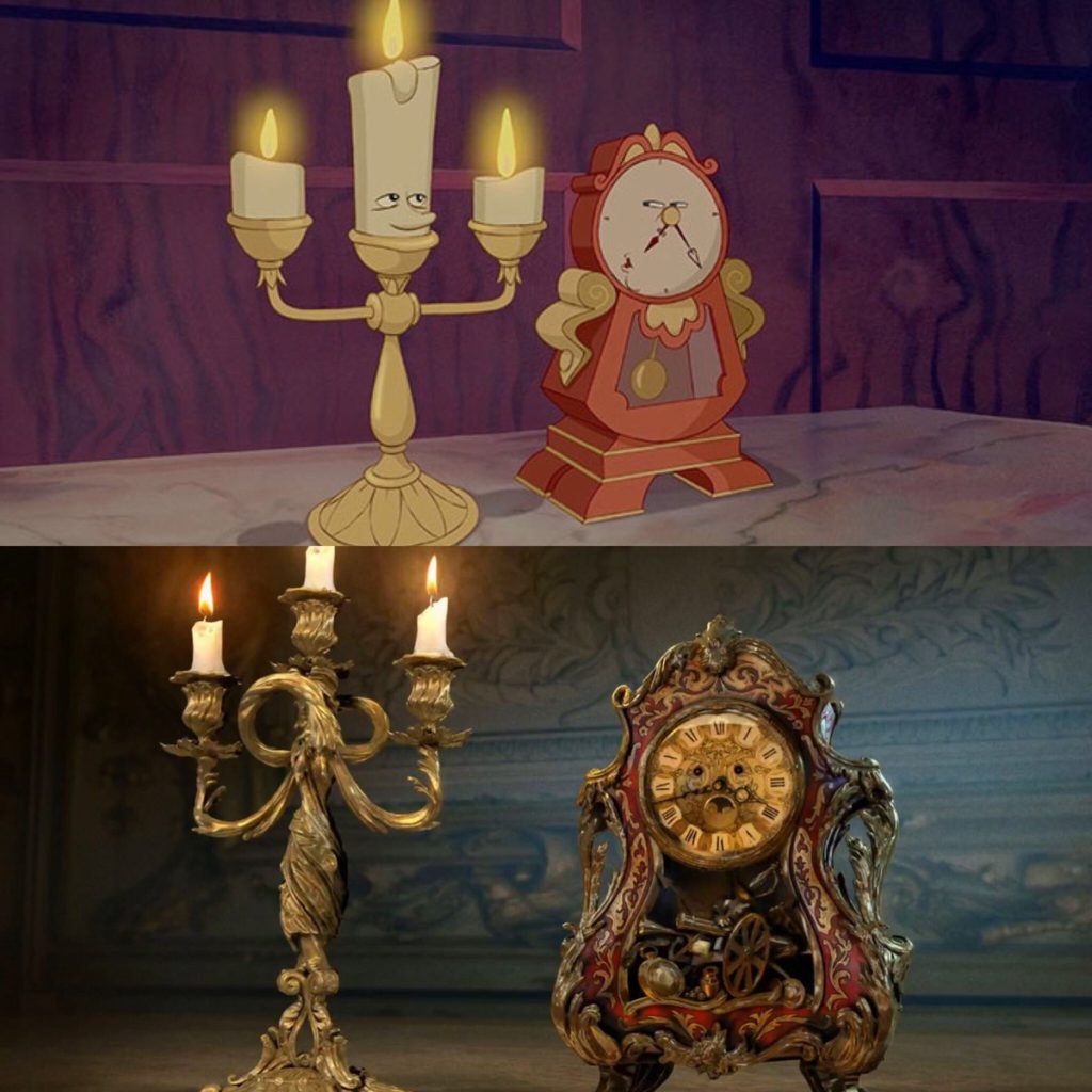 lumiere-cogsworth beauty and the beast