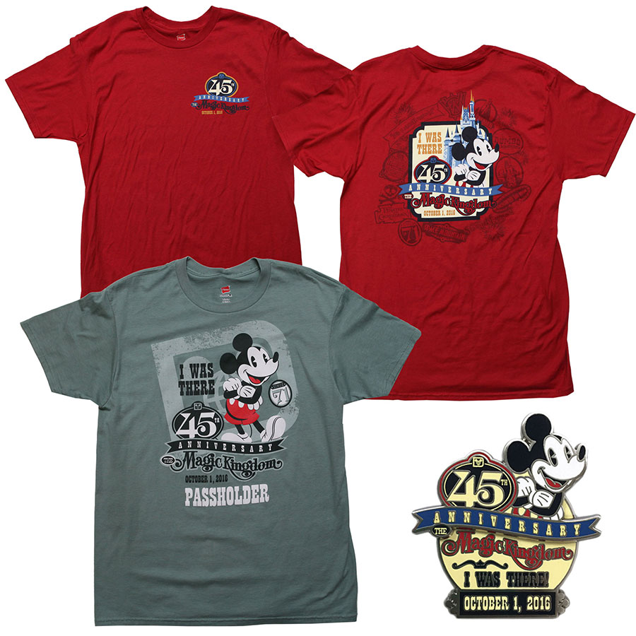 45th Anniversary shirts and pin